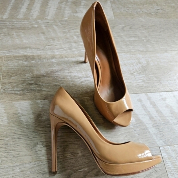 Rachel Roy Peep Toe Patent Leather Pumps - Picture 2 of 16